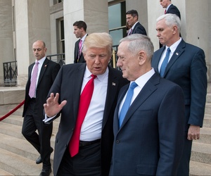 President Donald J. Trump departs from the Pentagon alongside Secretary of Defense James Mattis on Jan. 27, 2017, in Washington, D.C. President Donald J. Trump departs from the Pentagon alongside Secretary of Defense James Mattis on Jan. 27, 2017, in Washington, D.C.