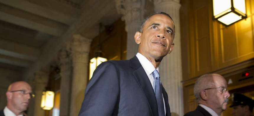 President Barack Obama, before addressing the nation that evening, went to Capitol Hill to meet with congressional Republicans in person, Tuesday, Sept. 10, 2013.