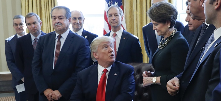 Image result for photos of trump with defense industry executives