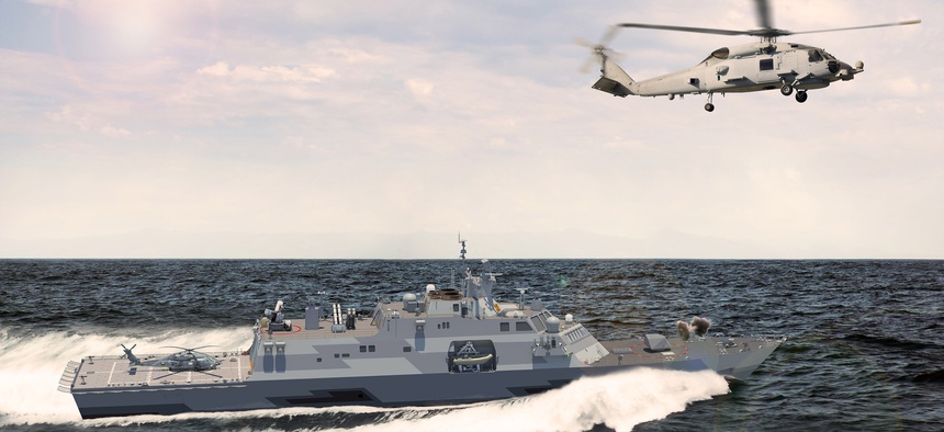 An artist's concept of the Multi-Mission Surface Combatant ship, which Saudi Arabia plans to buy.