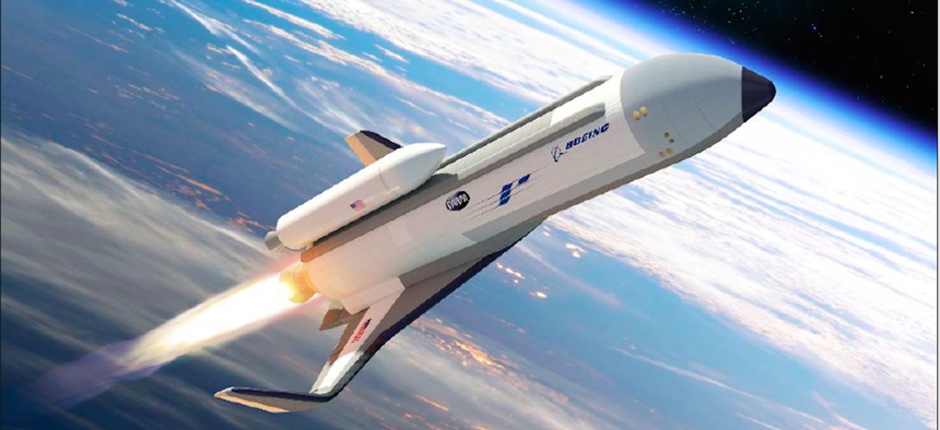 An artist rendering of the XS-1 Spaceplane