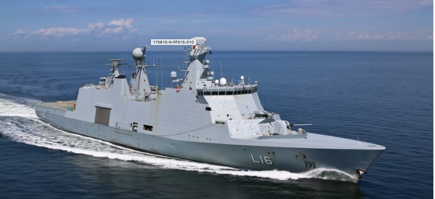 The Danish Absalon-class combat support ship HDMS Absalon (L16) transits the Baltic Sea during exercise BALTOPS 2017, June 10.