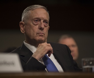 Defense Secretary Jim Mattis provides testimony on the Fiscal Year 2018 National Defense Authorization Budget Request from the Department of Defense to members of the Senate Committee on Armed Services in the Dirksen Senate Office Building in Washington D Defense Secretary Jim Mattis provides testimony on the Fiscal Year 2018 National Defense Authorization Budget Request from the Department of Defense to members of the Senate Committee on Armed Services in the Dirksen Senate Office Building in Washington D