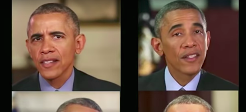 Researchers at the University of Washington have produced a photorealistic former US President Barack Obama. Artificial intelligence was used to precisely model how Mr Obama moves his mouth when he speaks.