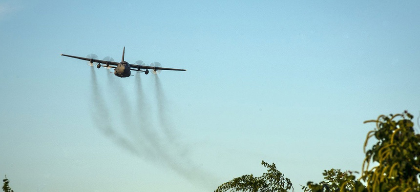 Air Force C-130s will be spraying 6 million acres in Texas for mosquitoes.