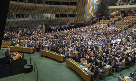 U.S. President Donald Trump speaks during the 72nd session of the United Nations General Assembly at U.N. headquarters, Tuesday, Sept. 19, 2017. U.S. President Donald Trump speaks during the 72nd session of the United Nations General Assembly at U.N. headquarters, Tuesday, Sept. 19, 2017.