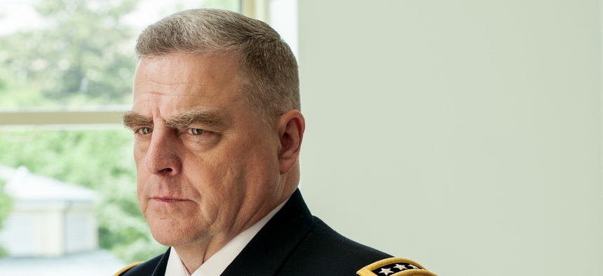 Chief of Staff of the Army Gen. Mark Milley at the 242nd Army Birthday Cake Cutting Ceremony.