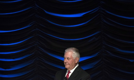 Secretary of State Rex Tillerson waits to deliver an address at the Wilson Center in Washington, Tuesday, Nov. 28, 2017. Secretary of State Rex Tillerson waits to deliver an address at the Wilson Center in Washington, Tuesday, Nov. 28, 2017.