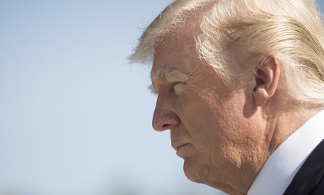 President Donald Trump pauses during a wreath laying ceremony during the 9/11 Observance Ceremony at the Pentagon on Sept. 11, 2017. President Donald Trump pauses during a wreath laying ceremony during the 9/11 Observance Ceremony at the Pentagon on Sept. 11, 2017.