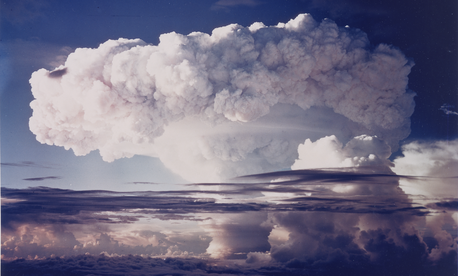 The Doomsday Clock last stood at “two minutes to midnight” in 1953, spurred in part by the “Ivy Mike” thermonuclear test. The Doomsday Clock last stood at “two minutes to midnight” in 1953, spurred in part by the “Ivy Mike” thermonuclear test.