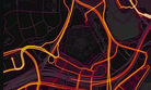 A screenshot from the Strava heatmap depicting the physical activity of runners all around the world, including on US military bases. 