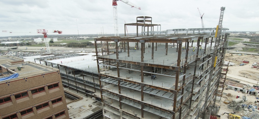 Construction of San Antonio Military Medical Center's consolidated tower as result of 2005 BRAC plans, March 2010.