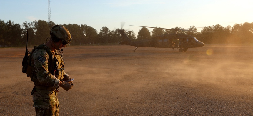 Rangers from the 75th Ranger Regiment train at Fort Benning, Ga.