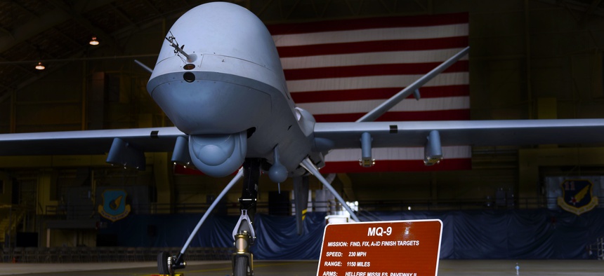 The MQ-9 Reaper, Joint Base Elmendorf-Richardson, Alaska.