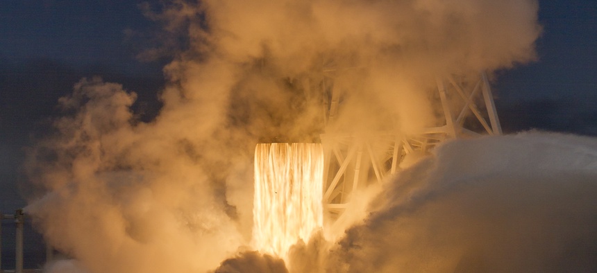 In this photo provided by NASA, a SpaceX Falcon 9 rocket with a pair of U.S.-German science satellites and five commercial communications satellites takes off from Space Launch Complex 4E at Vandenberg Air Force Base in California on May 22, 2018.