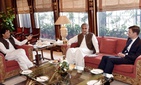 Outgoing U.S. Ambassador in Pakistan David Hale, right, pays a farewell call on Prime Minister of Pakistan Imran Khan, left, at Prime Minister office in Islamabad, Pakistan, Friday, Aug. 24, 2018. Outgoing U.S. Ambassador in Pakistan David Hale, right, pays a farewell call on Prime Minister of Pakistan Imran Khan, left, at Prime Minister office in Islamabad, Pakistan, Friday, Aug. 24, 2018.