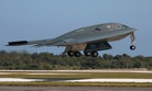 A B-2 Spirit bomber, from the 509th Bomb Wing at Whiteman Air Force Base, Mo., takes off for a mission during an air and space expeditionary force deployment at Andersen Air Force Base in Guam.
