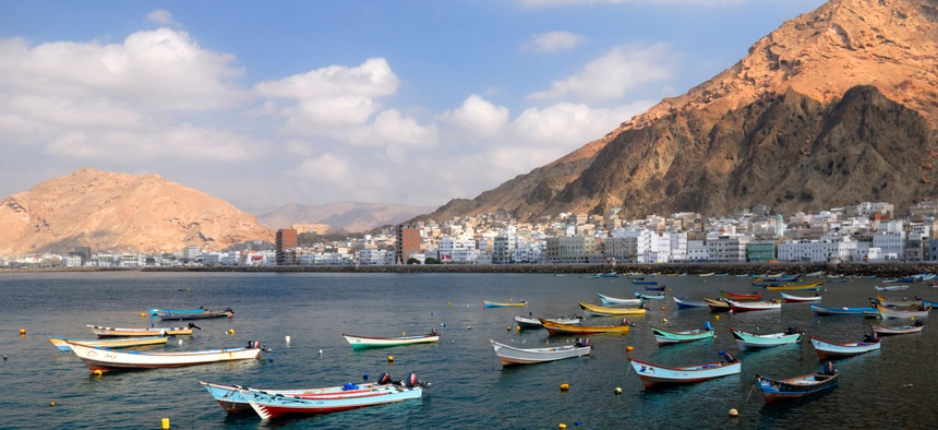 The fishing town of Al Mukalla in Yemen.