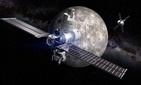 A concept of an orbital moon station from Boeing. A concept of an orbital moon station from Boeing.