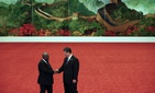 Ghana's President Nana Akufo-Addo, left, shakes hands with Chinese President Xi Jinping during the Forum on China-Africa Cooperation held at the Great Hall of the People in Beijing, Monday, Sept. 3, 2018. Ghana's President Nana Akufo-Addo, left, shakes hands with Chinese President Xi Jinping during the Forum on China-Africa Cooperation held at the Great Hall of the People in Beijing, Monday, Sept. 3, 2018.