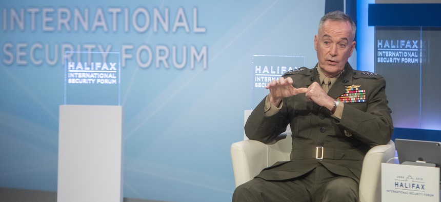 Joint Chiefs Chairman Gen. Joseph Dunford at the Halifax International Security Forum Nov. 17, 2018, in Canada.