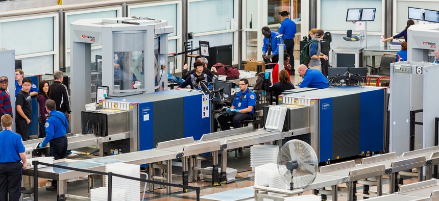 Denver International Airport on typical Sunday morning Dec. 2, 2014.