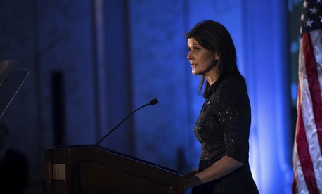 U.S. Ambassador Nikki Haley speaks during the Hudson Institute's 2018 Award Gala Monday, Dec. 3, 2018, in New York. U.S. Ambassador Nikki Haley speaks during the Hudson Institute's 2018 Award Gala Monday, Dec. 3, 2018, in New York.