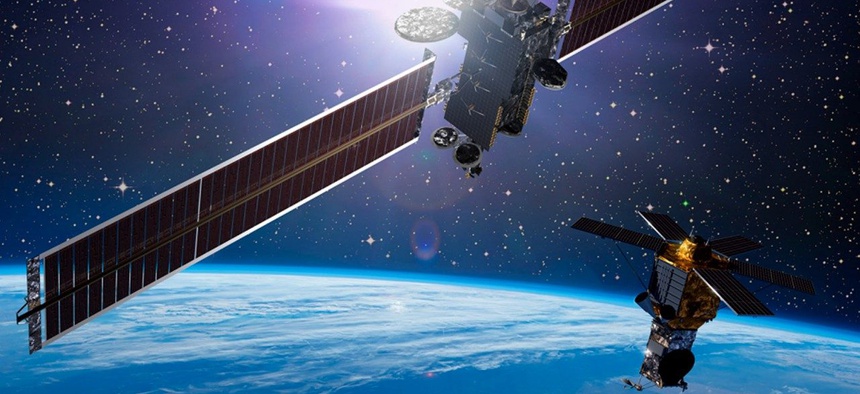 A Lockheed Martin commercial satellite.