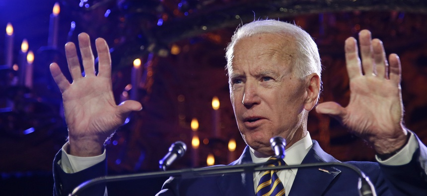Former Vice President Joe Biden speaks at the Biden Courage Awards Tuesday, March 26, 2019, in New York.