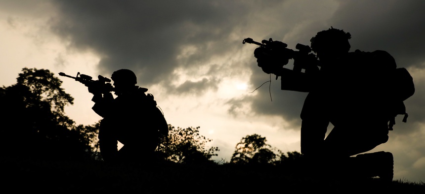 U.S. soldiers of the 21st Infantry Regiment rehearse in the Philippines as part of 2018's Exercise Balikatan.