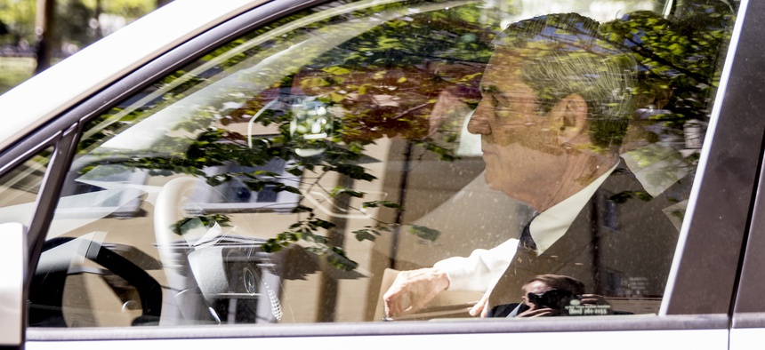 Special Counsel Robert Mueller departs Easter services at St. John's Episcopal Church, Sunday, April 21, 2019, in Washington.