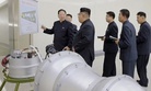 North Korea’s state media on Sunday, Sept 3, 2017, said leader Kim Jong Un inspected the loading of a hydrogen bomb into a new intercontinental ballistic missile.