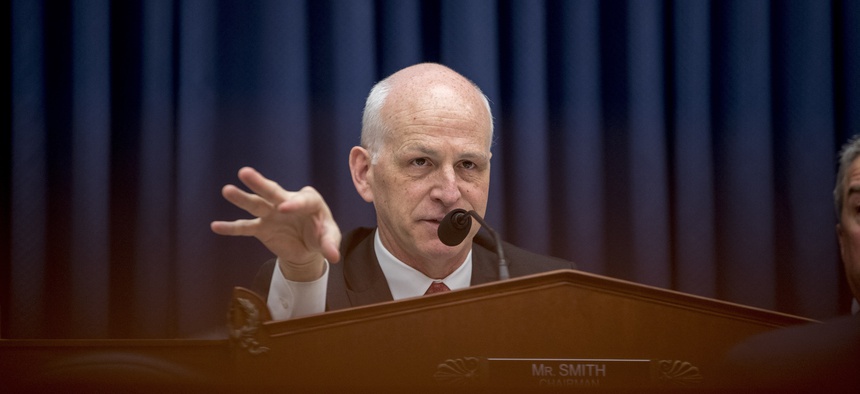hairman Adam Smith, D-Wash., speaks as Secretary of the Army Mark Esper, U.S. Army Chief of Staff Gen. Mark Milley, Secretary of the Air Force Heather Wilson, and U.S. Air Force Chief of Staff Gen. David Goldfein. Tuesday, April 2, 2019.