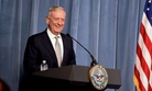 Former Defense Secretary Jim Mattis speaks at the Pentagon in November 2018.