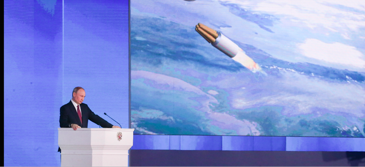During his annual address to the Federal Assembly of the Russian Federation in March 2018, Russiaâs President Vladimir Putin demonstrated his vision for a nuclear-powered cruise missile.