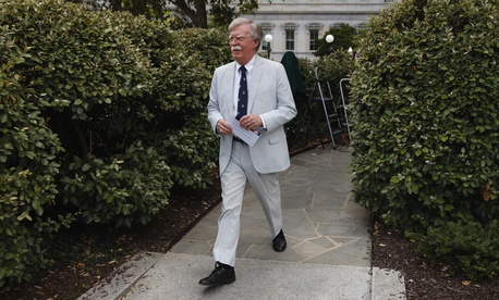 National security adviser John Bolton walks to speak to media at the White House in Washington, Wednesday, July 31, 2019. National security adviser John Bolton walks to speak to media at the White House in Washington, Wednesday, July 31, 2019.