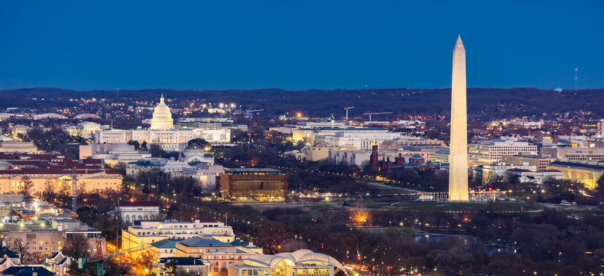 Washington, DC, at dusk