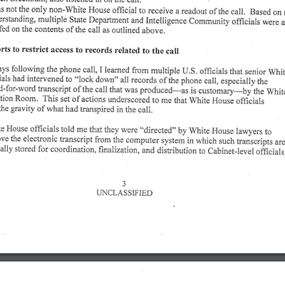 White House Used Classified System To Hide Trump S Phone Call