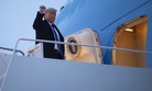 President Donald Trump boards Air Force One for a trip to Milwaukee to attend a campaign rally, Tuesday, Jan. 14, 2020, in Andrews Air Force Base, Md. 