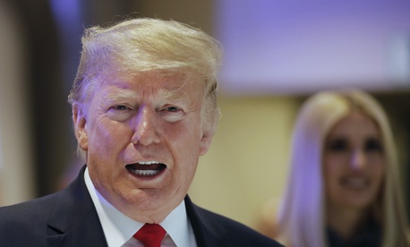 U.S. President Donald Trump and Ivanka Trump, right, arrive at the World Economic Forum in Davos, Switzerland, Wednesday, Jan. 22, 2020. U.S. President Donald Trump and Ivanka Trump, right, arrive at the World Economic Forum in Davos, Switzerland, Wednesday, Jan. 22, 2020.