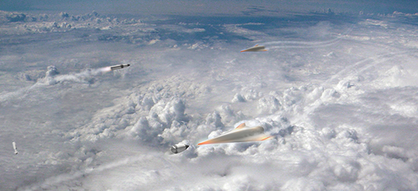 An illustration of the Glide Breaker program from DARPA