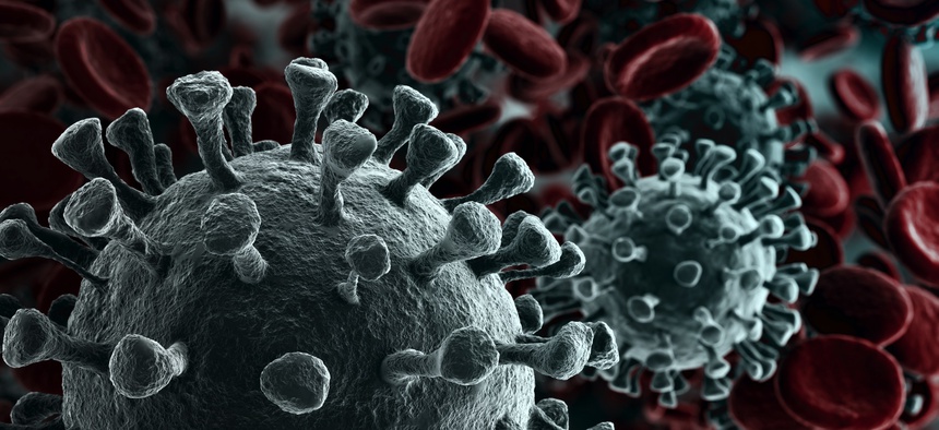 Artist's conception of 2019-nCoV coronavirus