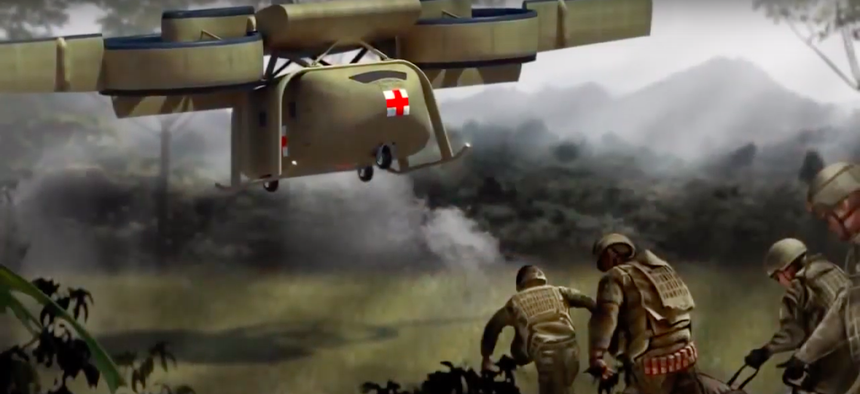 An artist's rendering of the ARES VTOL from Lockheed Martin