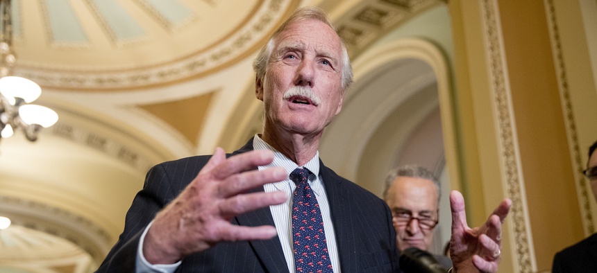 Sen. Angus King, I-Maine, one of the chairs of the congressional Cyberspace Solarium Commission (CSC).