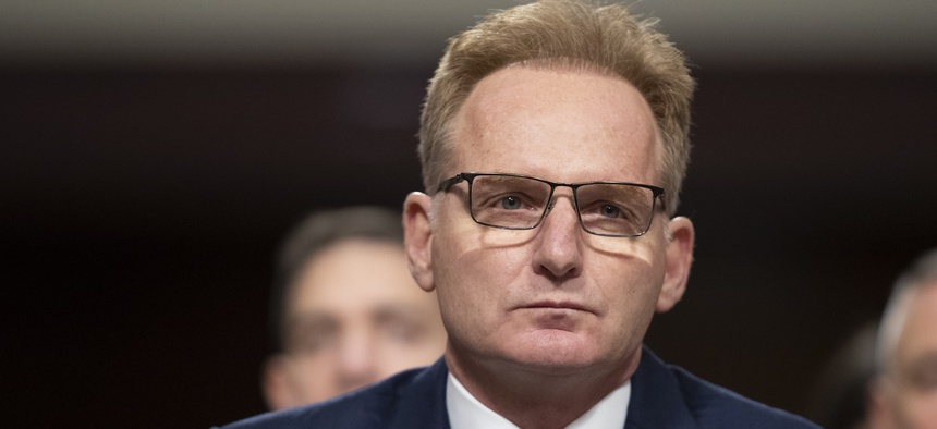 In this file photo, Acting Navy Secretary Thomas Modly testifies in the Senate Armed Services Committee on Dec. 3, 2019 in Washington, D.C.