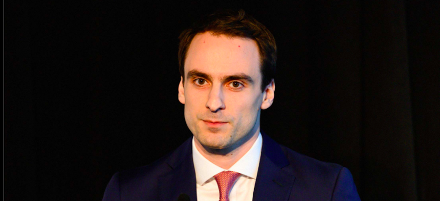 Michael Kratsios at the State of the Net Conference 2019 at the Newseum in Washington on Jan. 29, 2019.