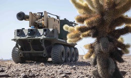 The autonomous system, Origin, prepares for a practice run during the Project Convergence capstone event at Yuma Proving Ground, Arizona, Aug. 11 – Sept. 18, 2020. 