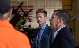 Lockheed Martin CEO James Taiclet at one of the company's Sikorsky helicopter factories.