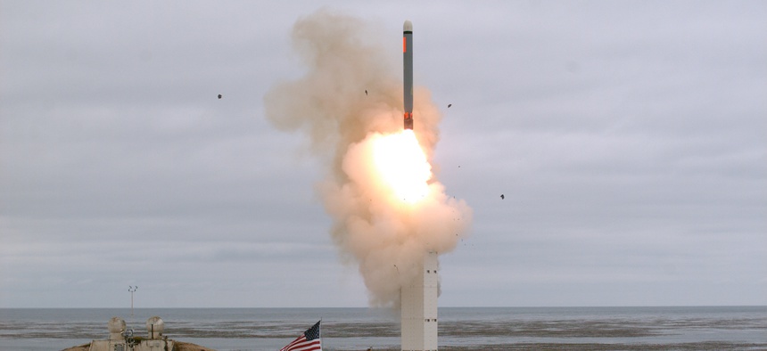 On Aug. 18, 2019, at 2:30 p.m. Pacific Daylight Time, the Defense Department conducted a flight test of a conventionally configured ground-launched cruise missile at San Nicolas Island, Calif.