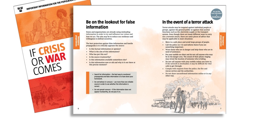 A 2018 brochure aims to help Swedish civilians stay resilient under attack.